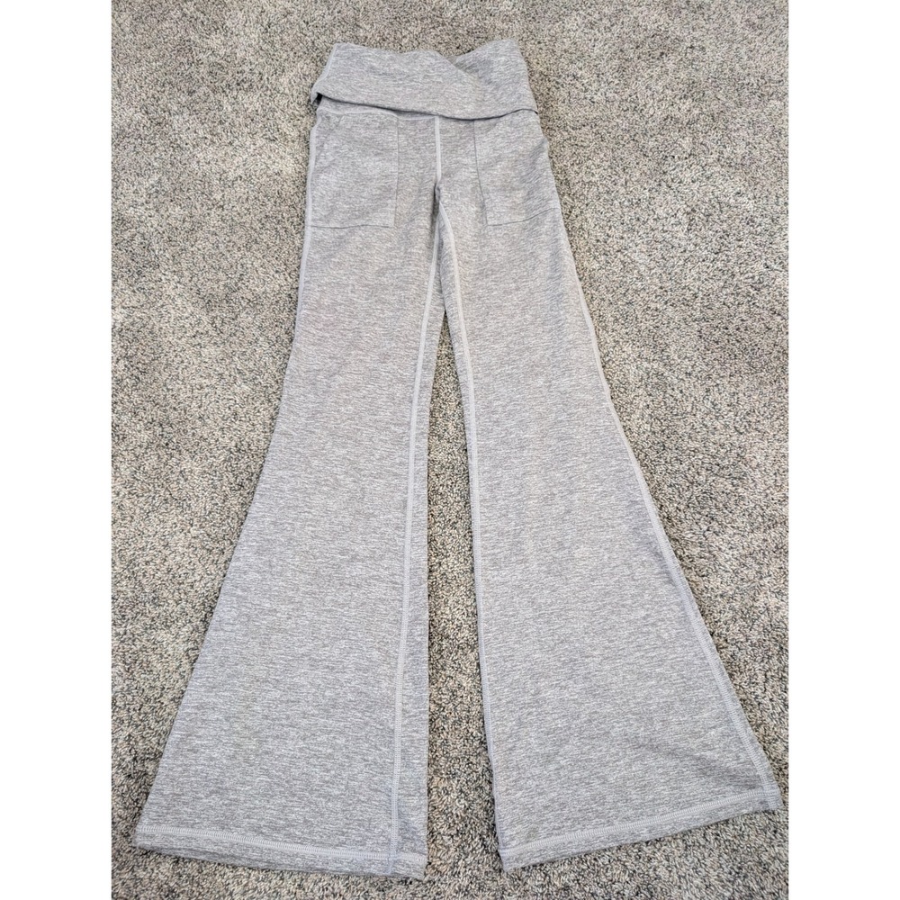 OFFLINE by Aerie The Hugger Foldover Flare Leggings Grey High Rise Small